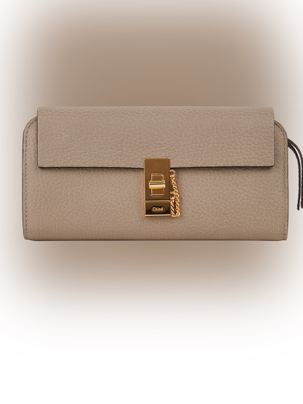 Chloe Drew Wallet with Gold Turn-lock Hardware